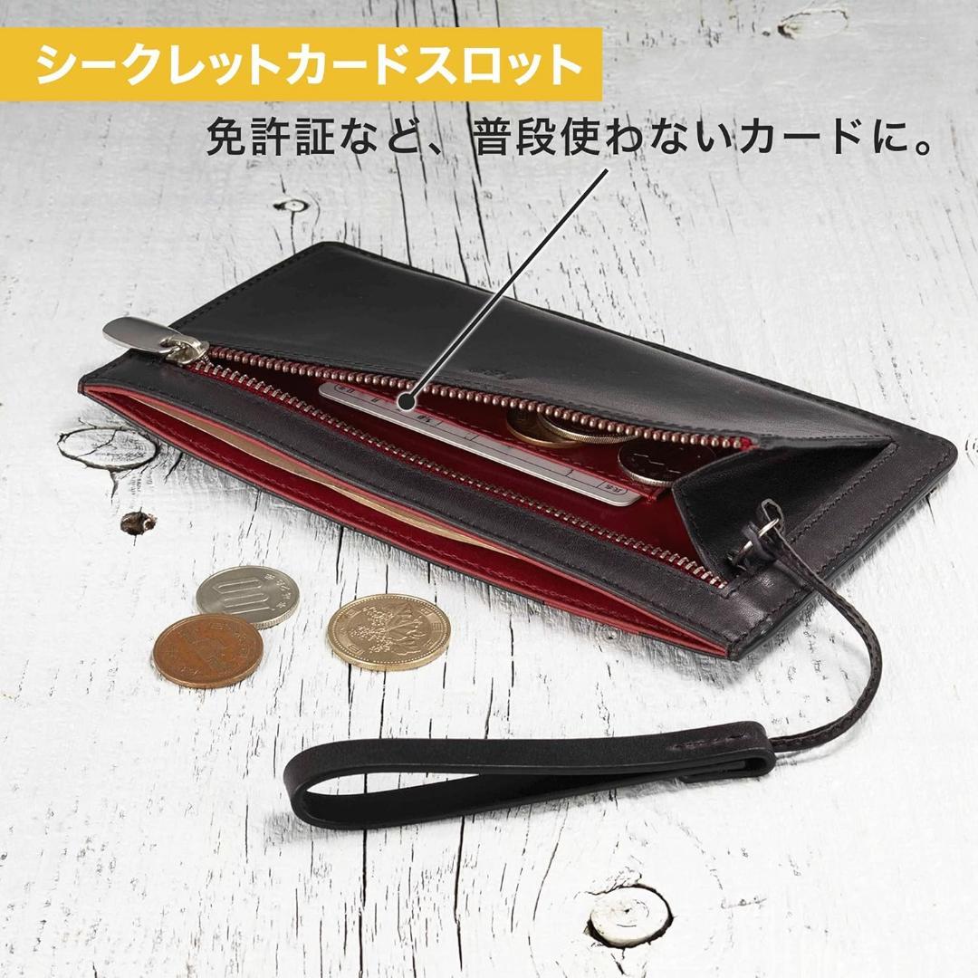 一粒万倍日★新品★AGE スリム 長財布 プルアップレザー ロングウォレット