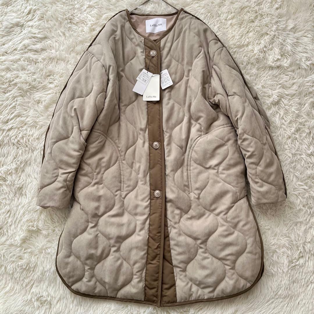 【完売品】Lallia Mu ラリアムー キルティングコート ベージュ 【完売品】Lallia Mu ラリアムー キルティングコート ベージュ