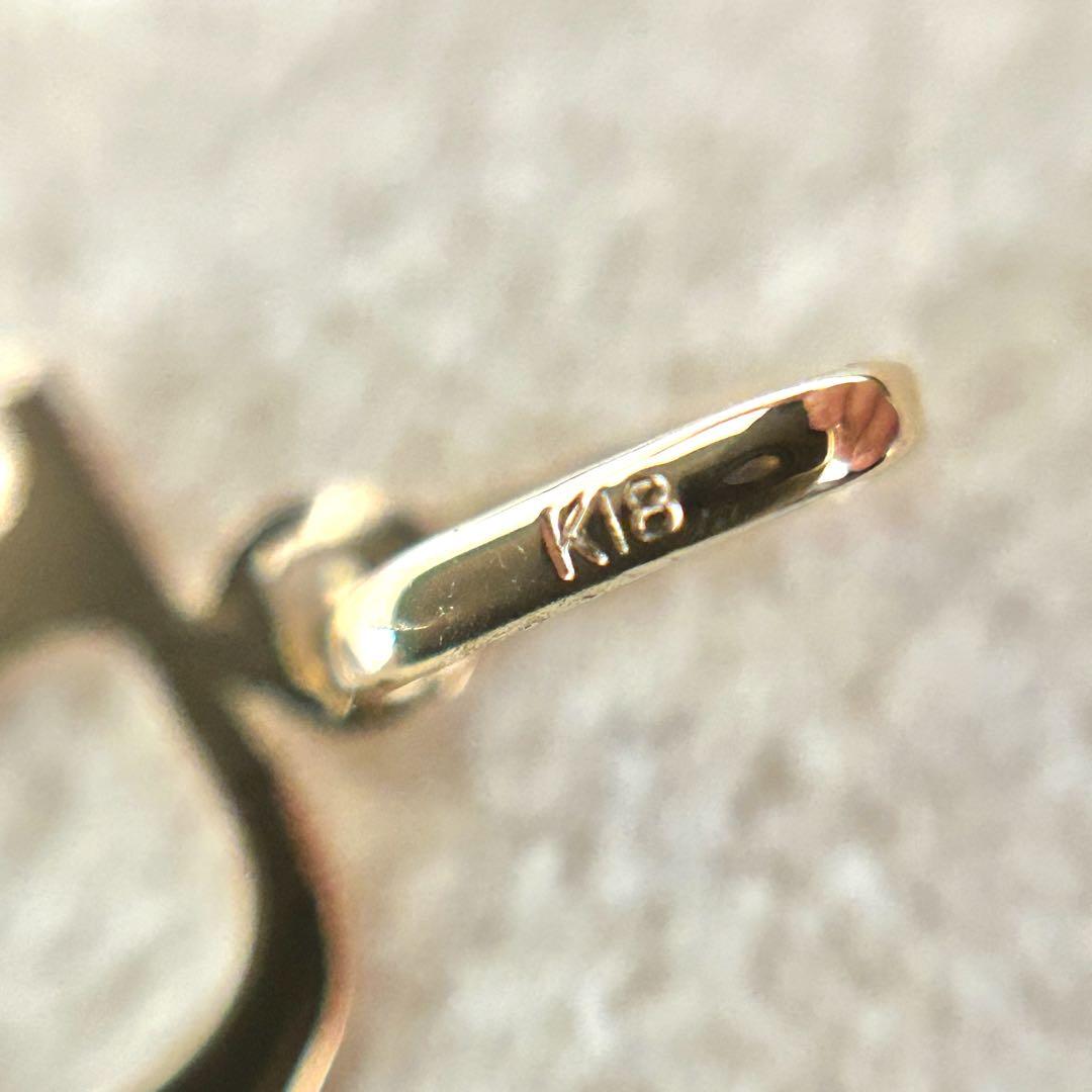 K18YG イニシャル アルファベット P トップ ヘッド チャーム 新品