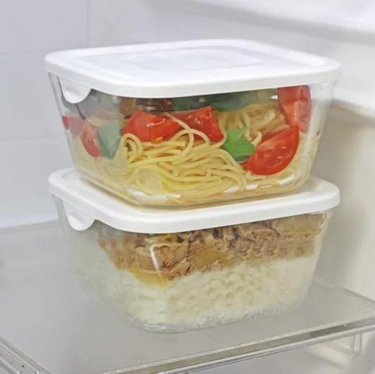 《４３.21％OFF》ｉｗａｋｉ耐熱ガラス重ね深型角パック大２個組