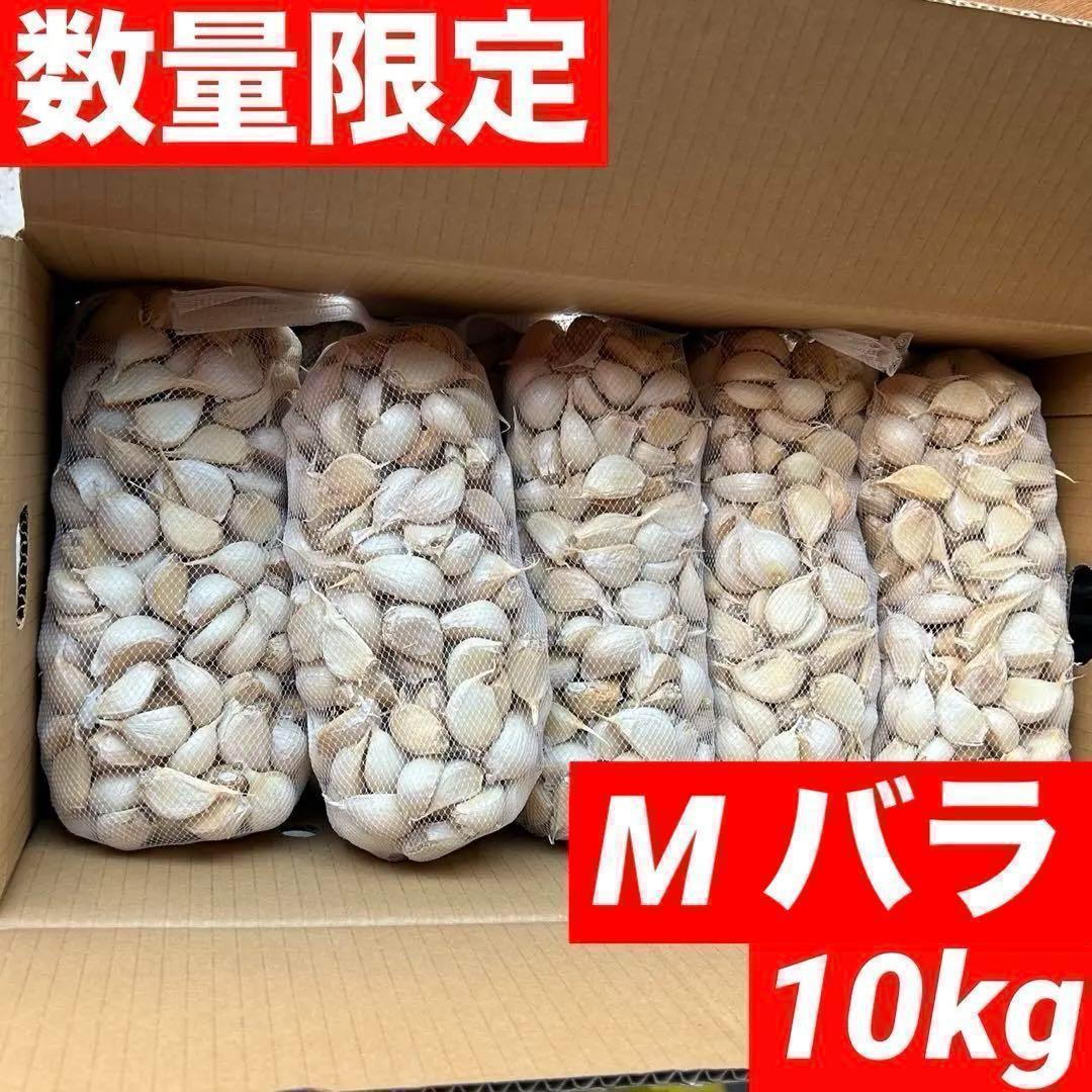 【加工オススメ】青森県産にんにく 10kg Mバラ 福地ホワイト 訳あり
