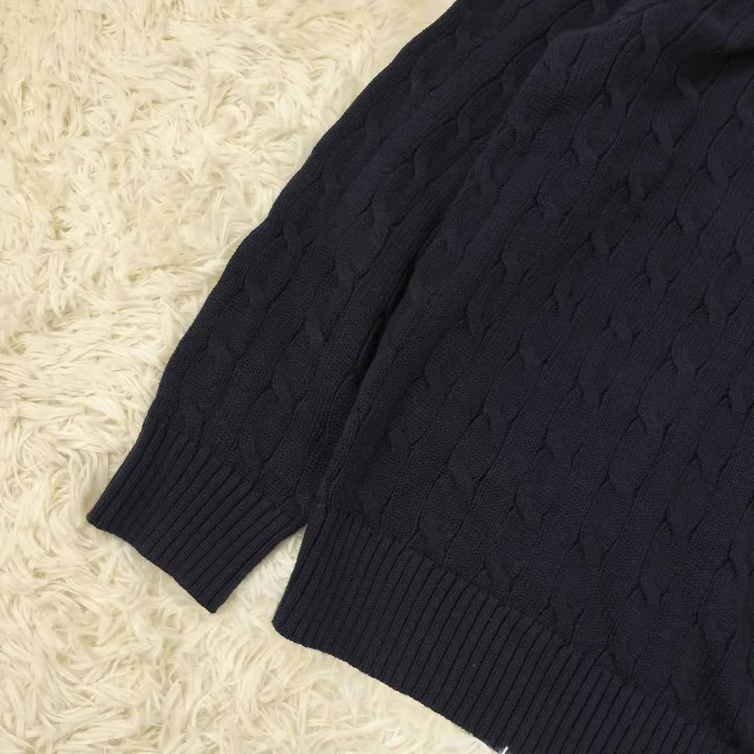 【ファッション好きが選ぶ人気ブランドランキング】 ラルフローレン 長袖ケーブルニット 胸ポロ刺繍 トップス
