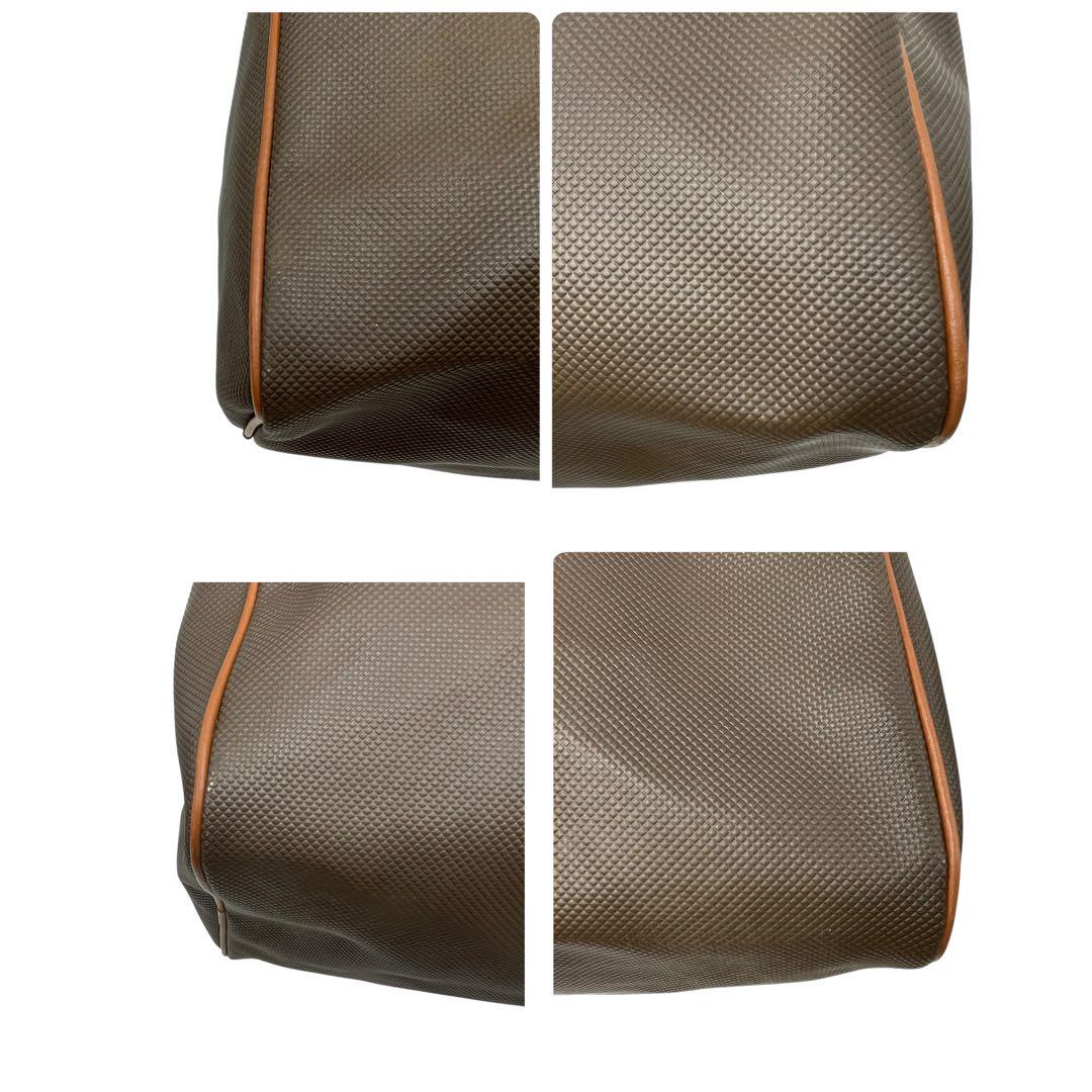 Longchamp ロンシャン ボストン バッグ 大容量 レザー ブラウン