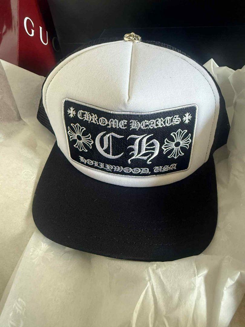 帽子 Chrome Hearts Tracker Cap CH\"Black\" Chrome Hearts CH Hollywood Trucker Hat Black/Black - US