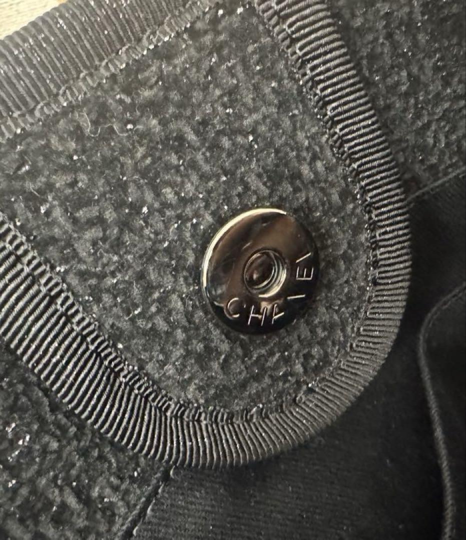 CHANEL ブラックツイード ラメ　ドーヴィル　トートバッグ 未使用に近い美品