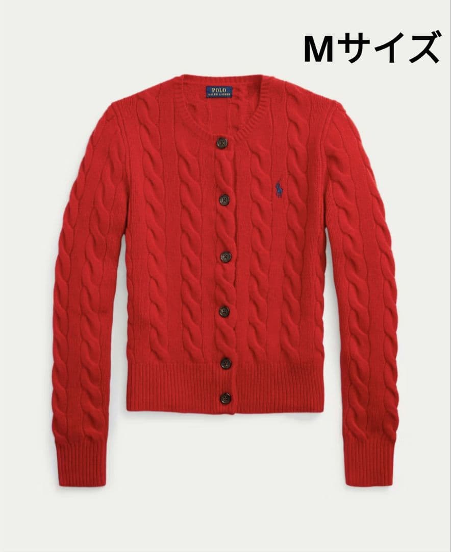 【人気商品】ラルフローレン　ケーブルニット　ウールカシミヤニットカーディガン