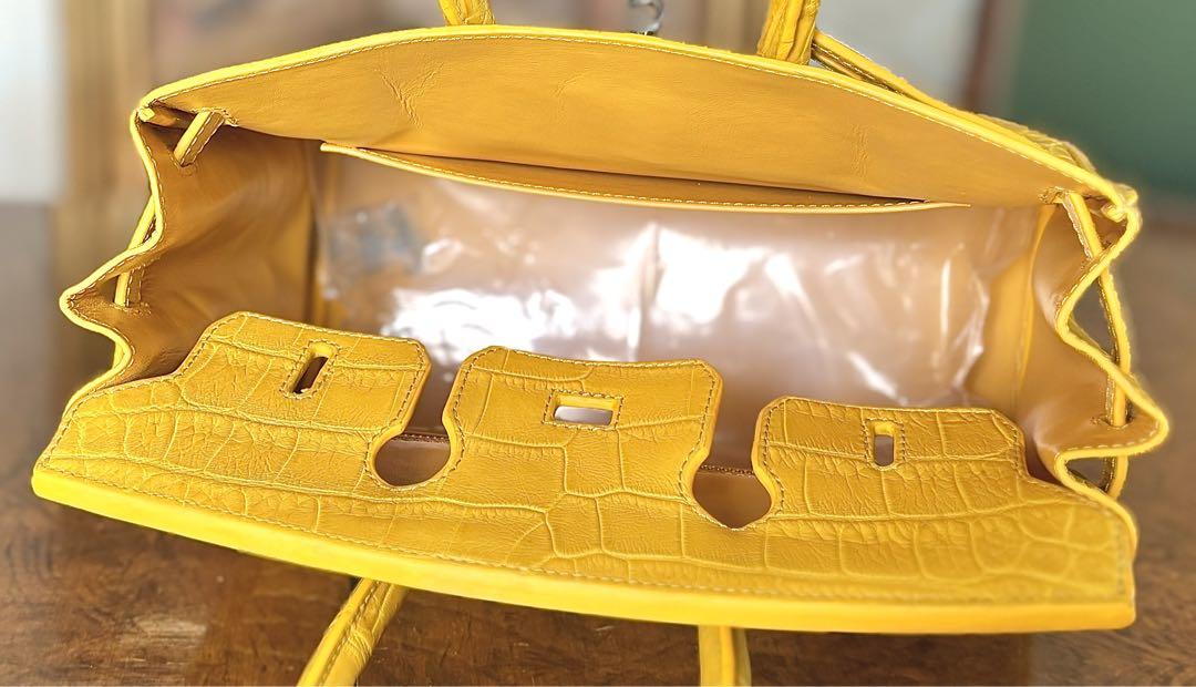 ご専用【新品 】 w25 クロコダイル バッグ イエロー系 - メルカリ