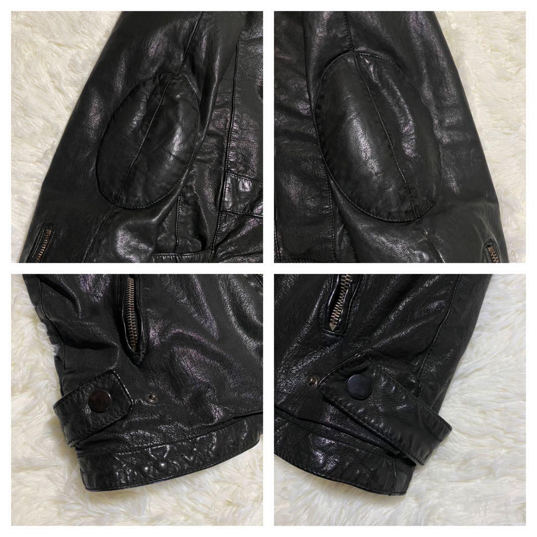 ☆美品☆【DROMe/ドローム】ライダースジャケット レザージャケット XL 黒