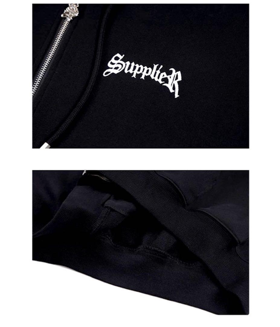 完売品 supplier Beaded Cross Zip Hoodie