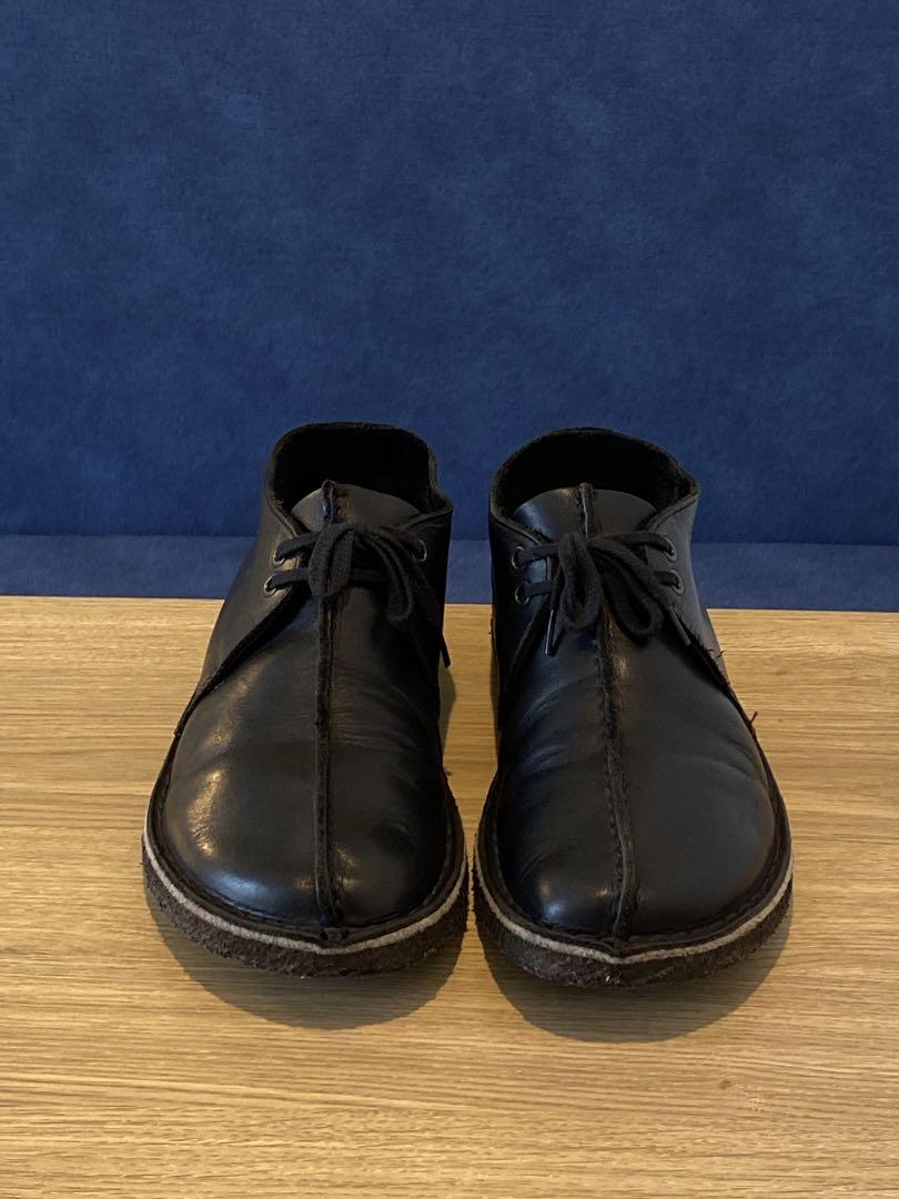 クラークス デザートトレック レザー チャッカブーツ メンズ ブラック 27cm Clarks ブーツ CLARKS Desert Trek クラークス デザートトレック