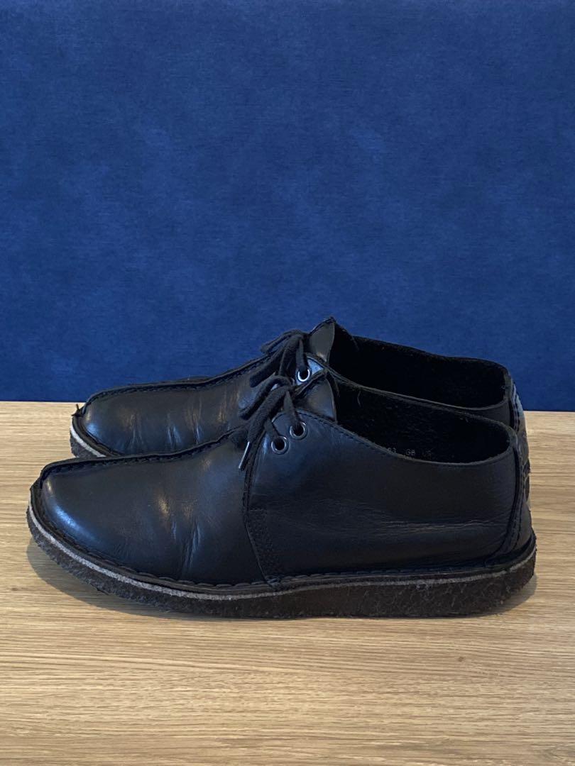 クラークス デザートトレック レザー チャッカブーツ メンズ ブラック 27cm Clarks ブーツ CLARKS Desert Trek クラークス デザートトレック