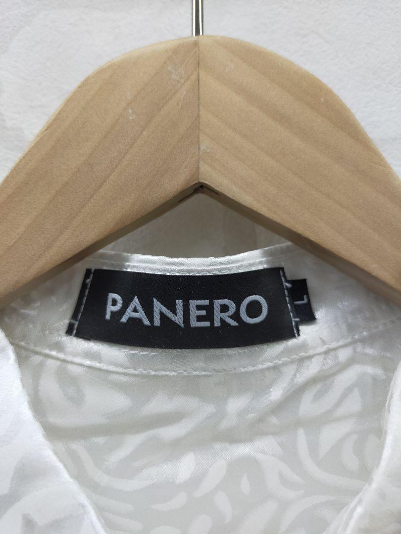 美品　PANERO パネロ　長袖シャツ　ホワイト　L　花柄 バラ