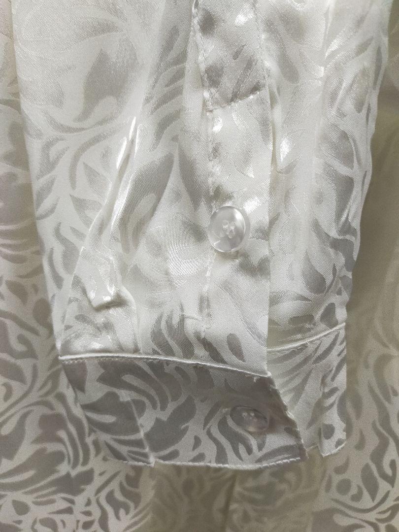 美品　PANERO パネロ　長袖シャツ　ホワイト　L　花柄 バラ