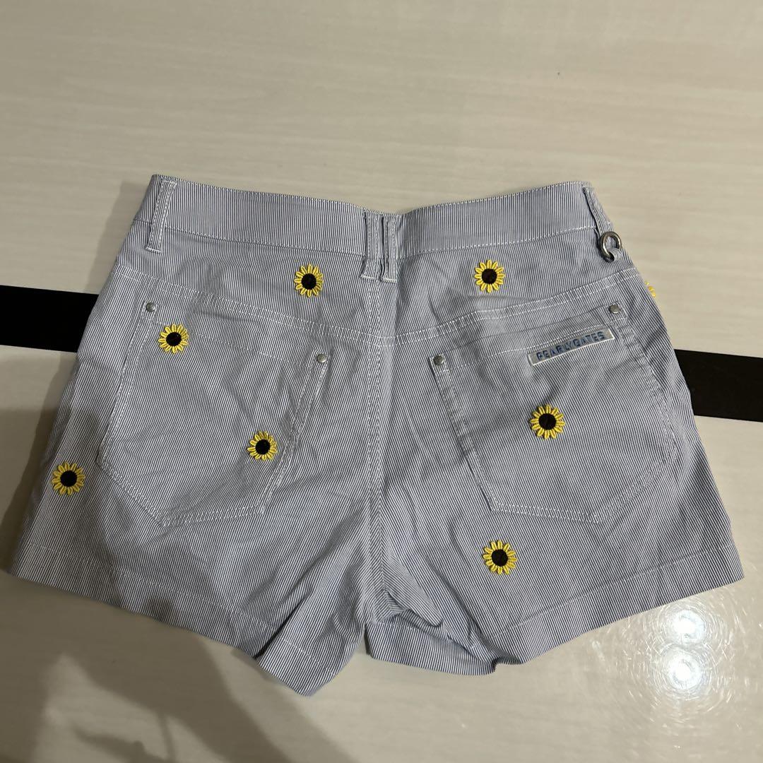 パーリーゲイツノースリーブシャツ ショートパンツ　セット　ひまわり