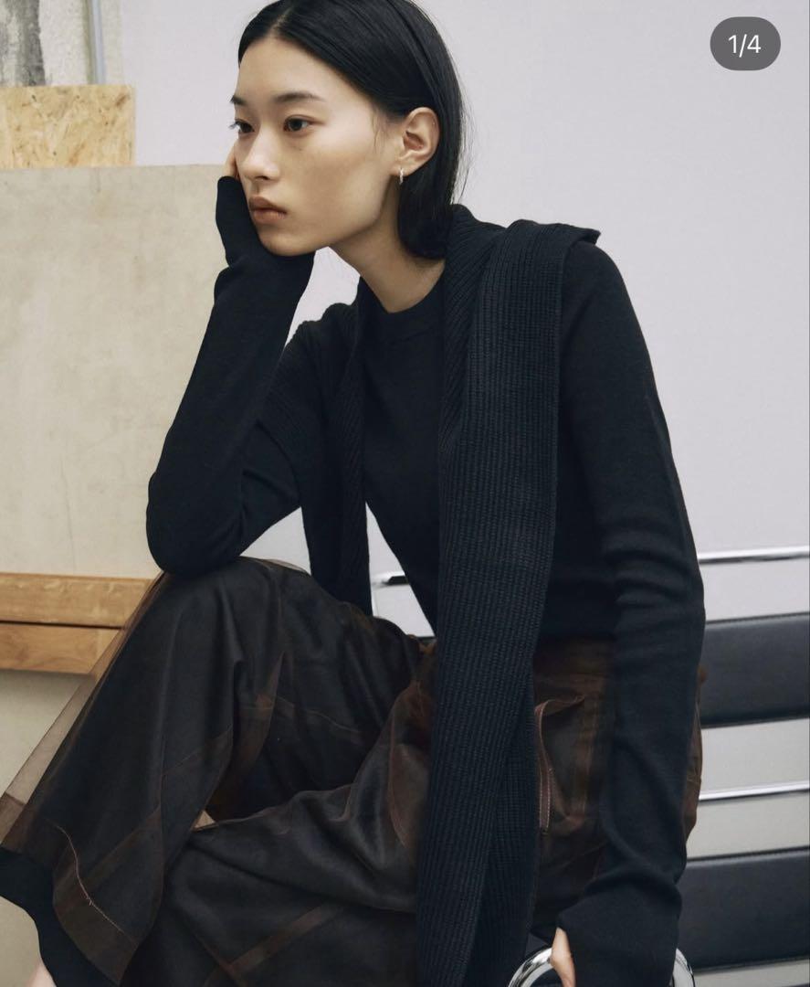 jself Silk Blend Pullover Set ブラック レディース