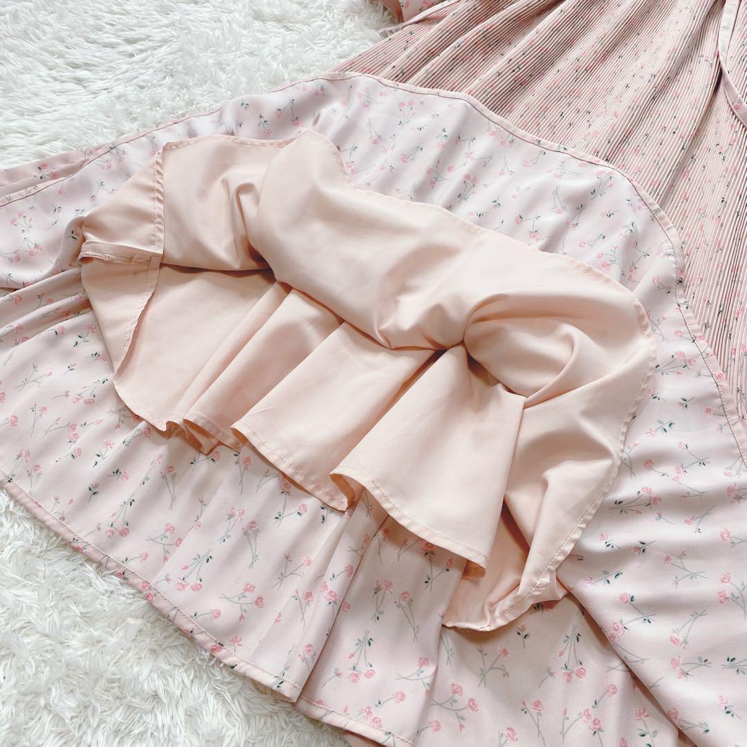美品✨ ローラアシュレイ 花柄 プリーツ ロングワンピース 現行タグ 近年モデル