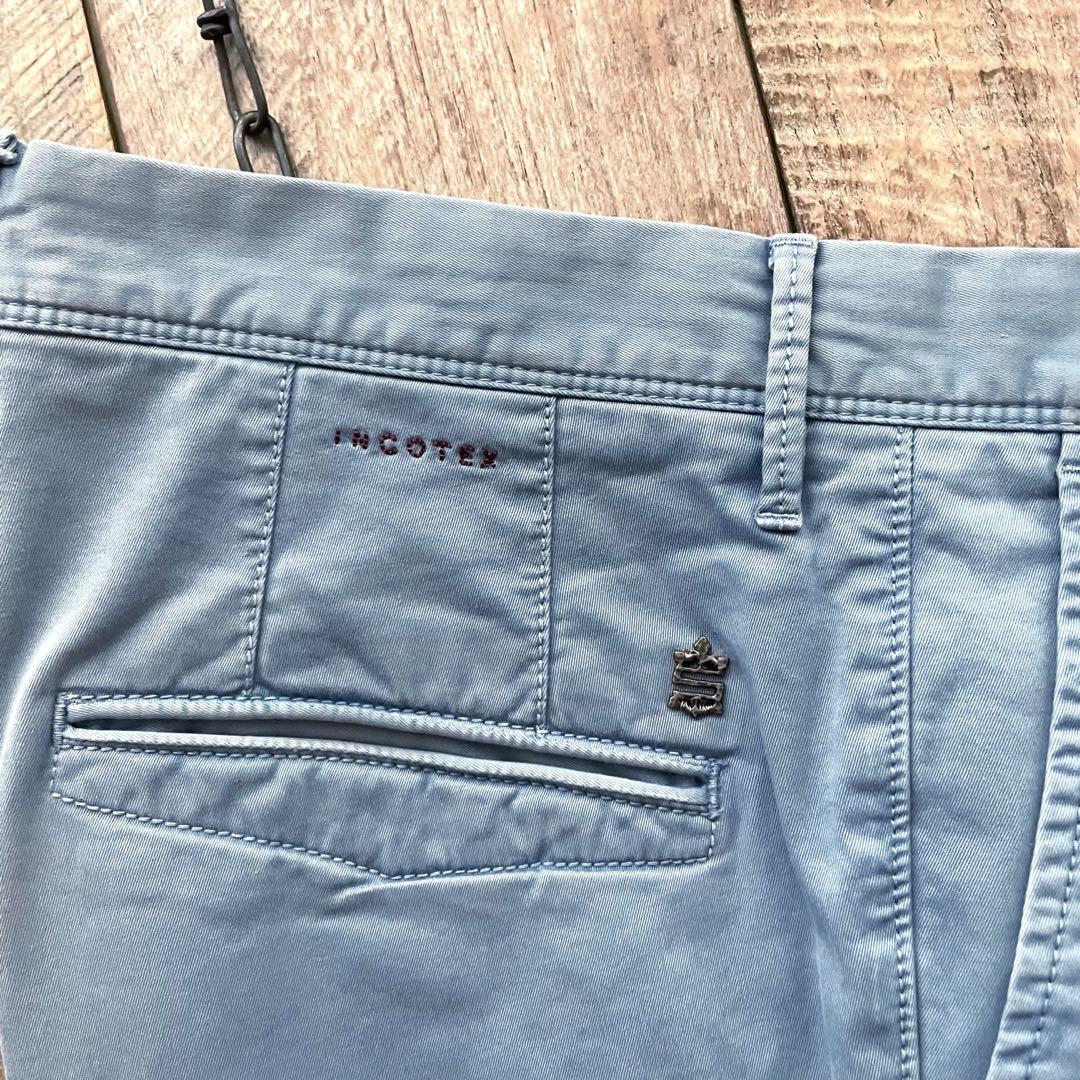 【美品】INCOTEX SLACKS テーパード コットン スラックス パンツ