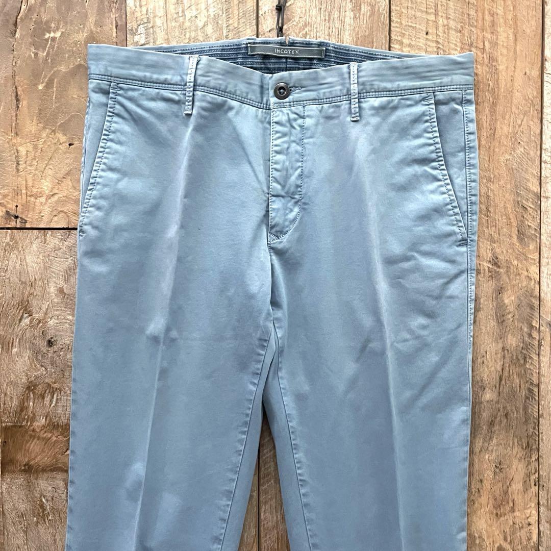 【美品】INCOTEX SLACKS テーパード コットン スラックス パンツ