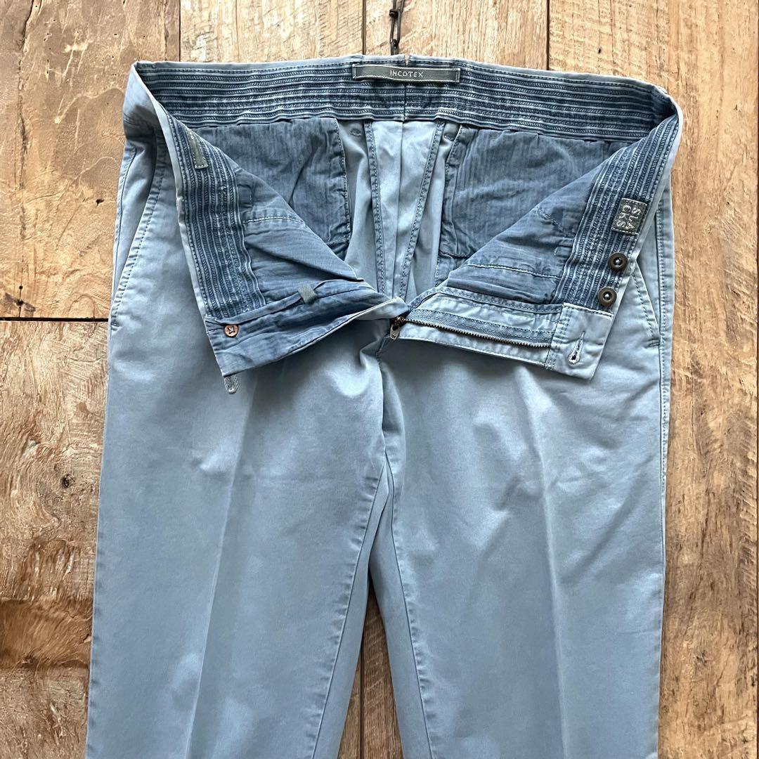 【美品】INCOTEX SLACKS テーパード コットン スラックス パンツ