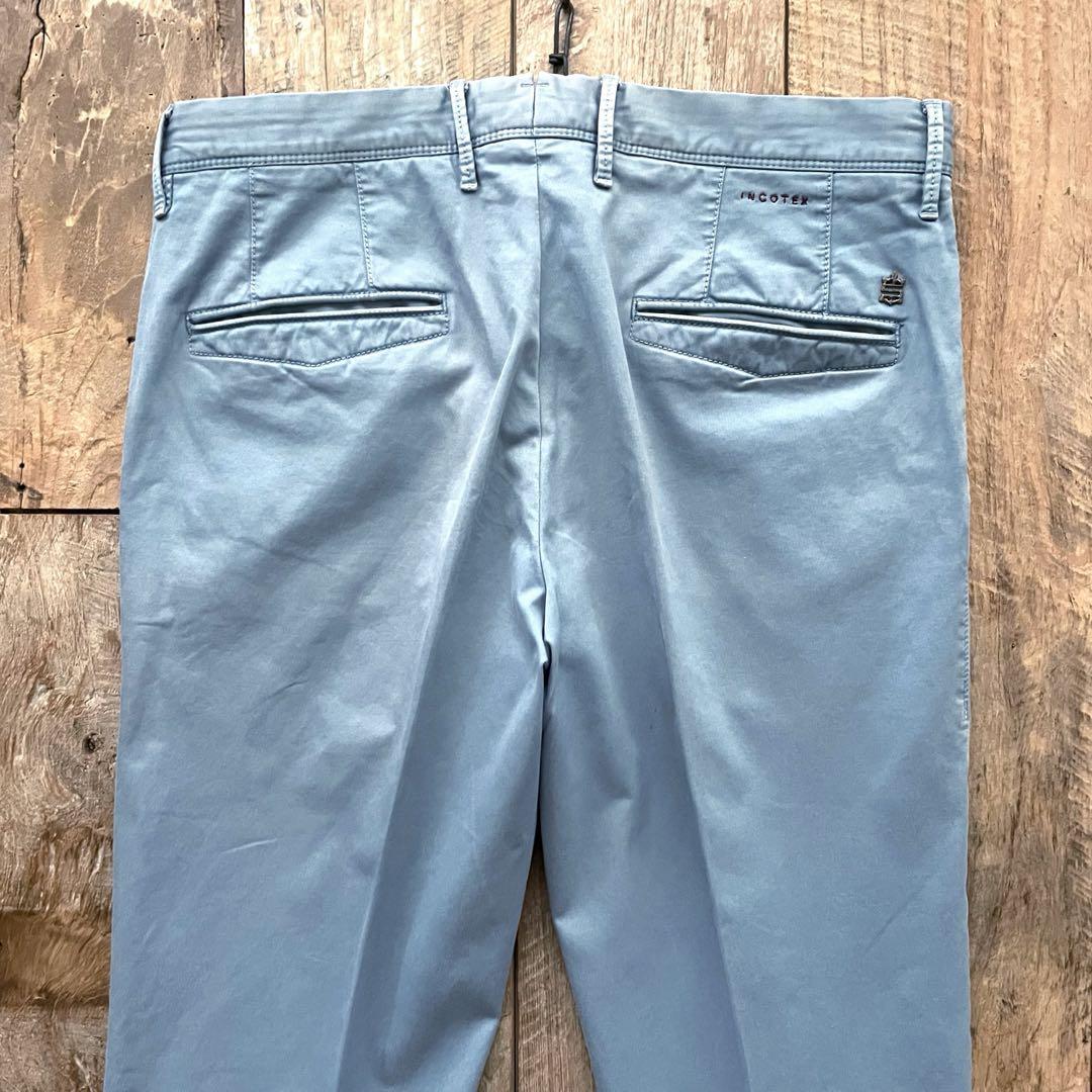 【美品】INCOTEX SLACKS テーパード コットン スラックス パンツ