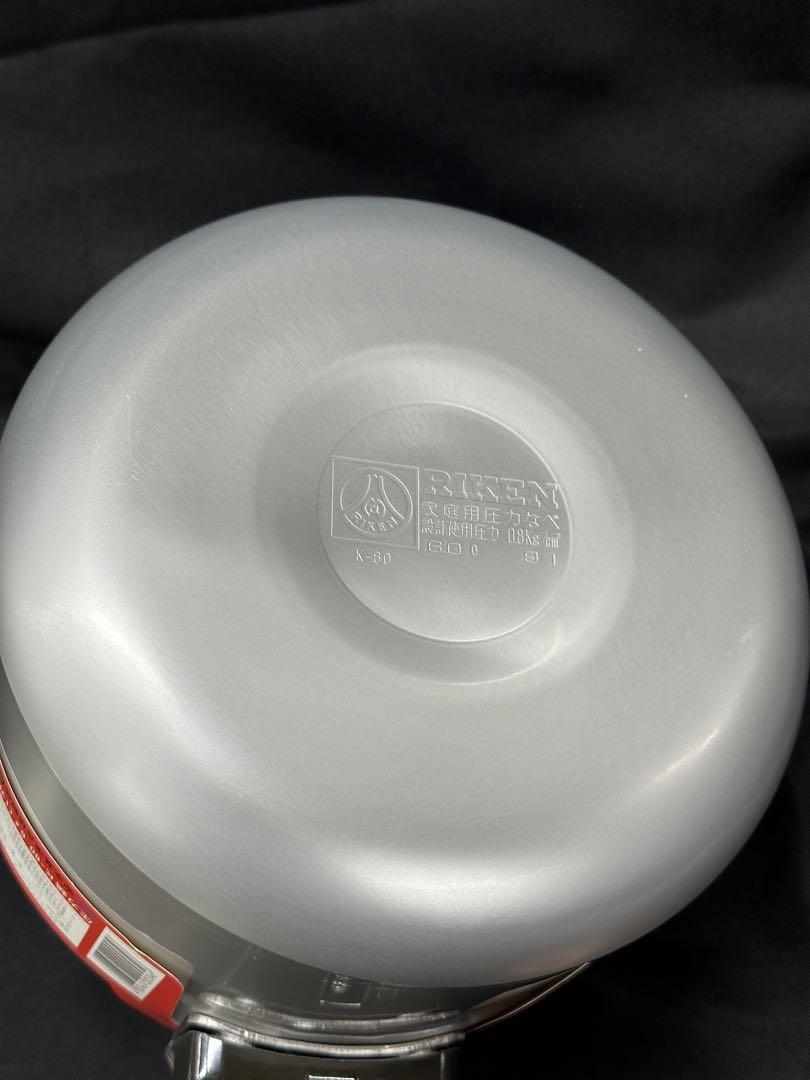 【未使用経年品】理研　圧力鍋　K-60 一升炊　22cm 6L タイマー付き