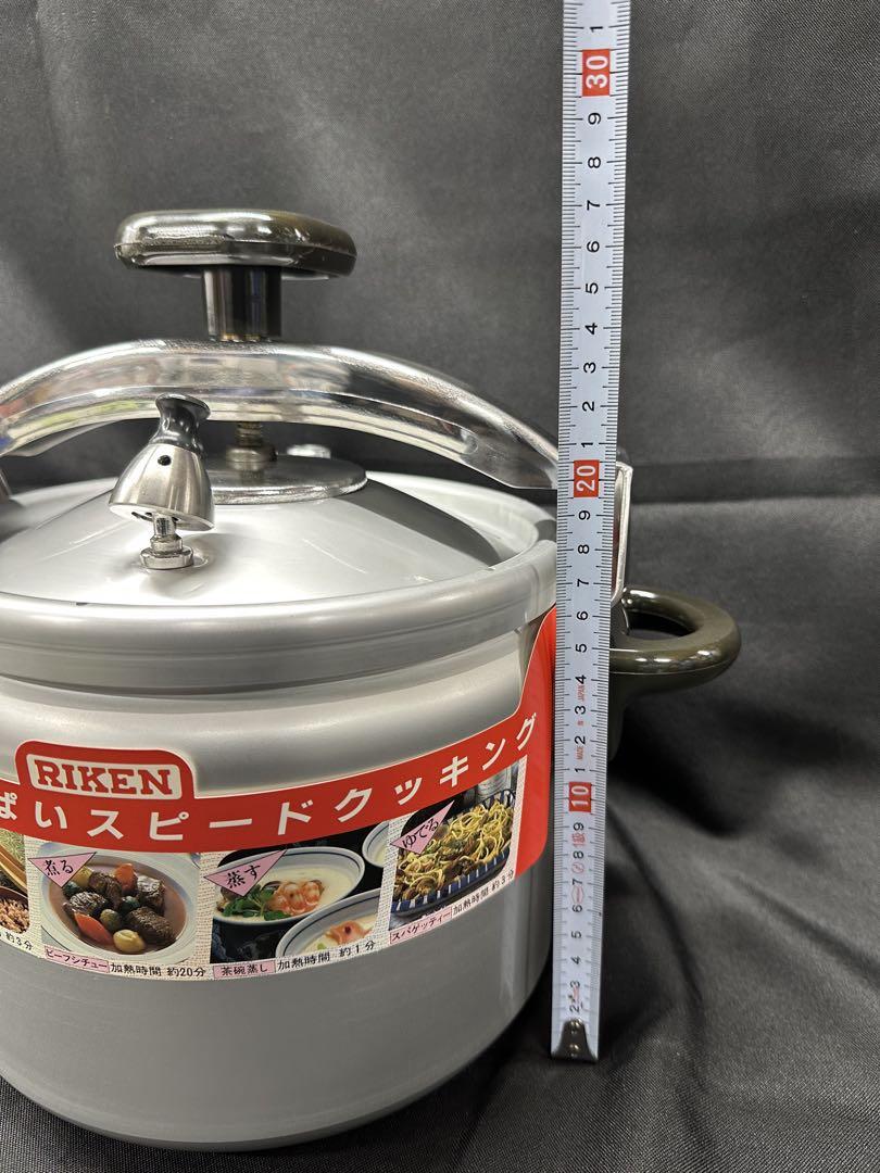 【未使用経年品】理研　圧力鍋　K-60 一升炊　22cm 6L タイマー付き