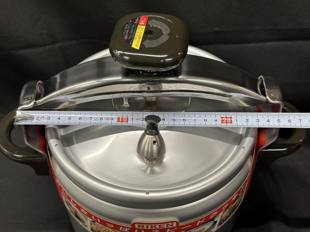 【未使用経年品】理研　圧力鍋　K-60 一升炊　22cm 6L タイマー付き