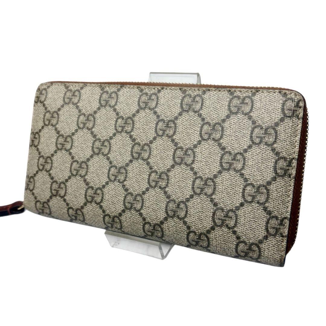 47 極美品 GUCCI 長財布 ラウンドファスナー PVC