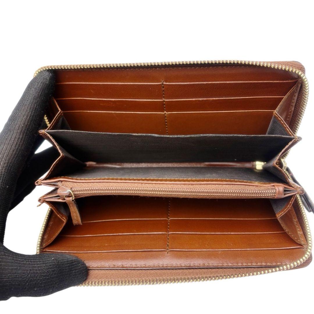 47 極美品 GUCCI 長財布 ラウンドファスナー PVC
