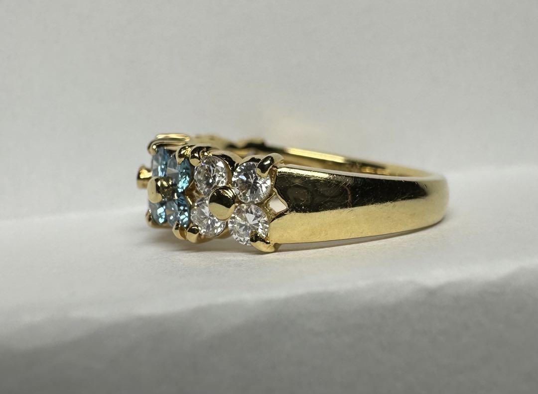 K18 ブルーダイヤモンド1.15ct リング