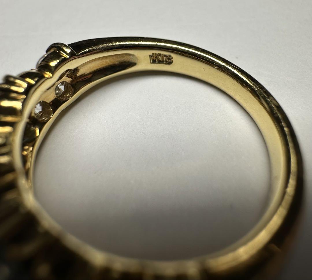 K18 ブルーダイヤモンド1.15ct リング