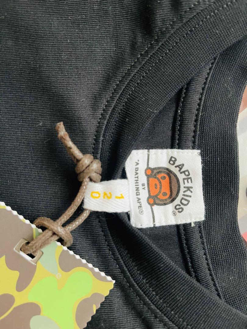 【新品】BAPE KIDS ブラック 120 長袖　黒　Tシャツ キャラクター