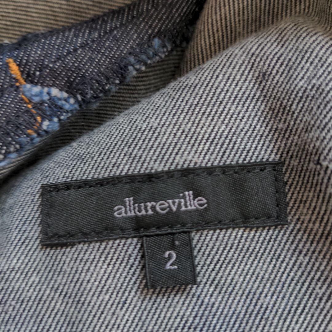 美品☆allureville マーメイドデニムワンピース　ドレス サイズ2 allureville】 マーメイドデニムワンピース ドレス サイズ2