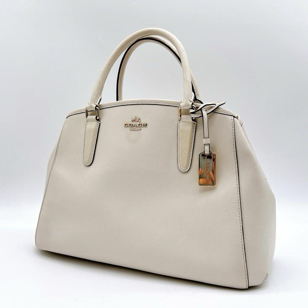 COACH ホワイトロゴハンドバッグ コーチ COACH バッグ （ホワイト） -ファッション通販 FASHION