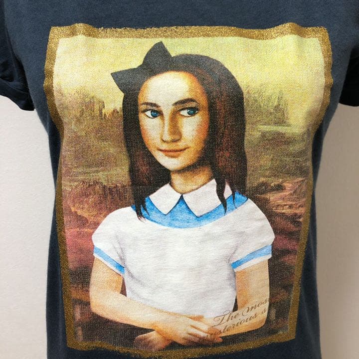 有名な高級ブランド Tシャツ カットソー 半袖 袖なし 日本製 ジェーンマープル モナリザ 風 Tシャツ トップス 可愛い 大人 個性的 Labulleverte Re