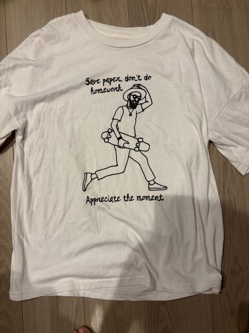 スケートボードイラストTシャツ