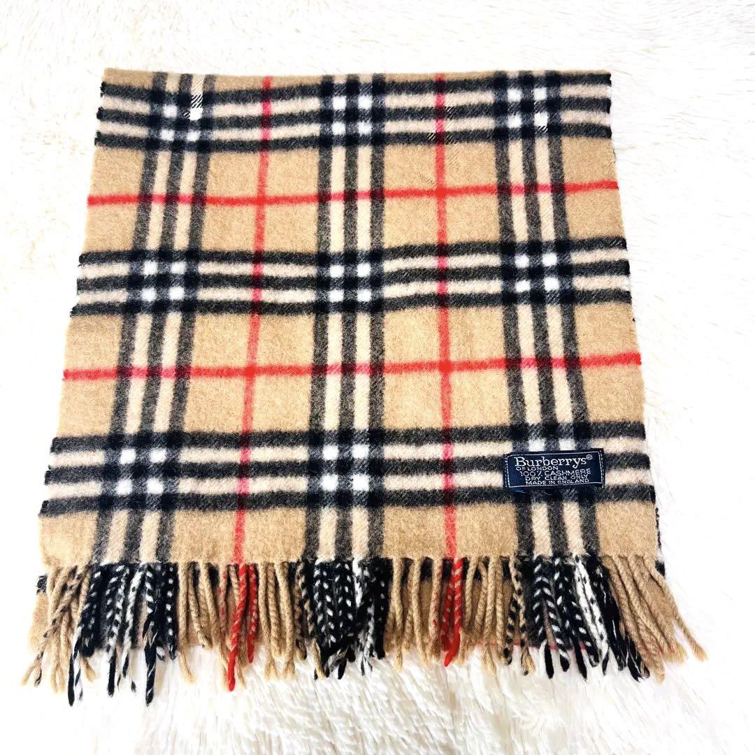 美品✨バーバリー❤️BURBERRY❤️カシミヤ100%マフラーノバチェック