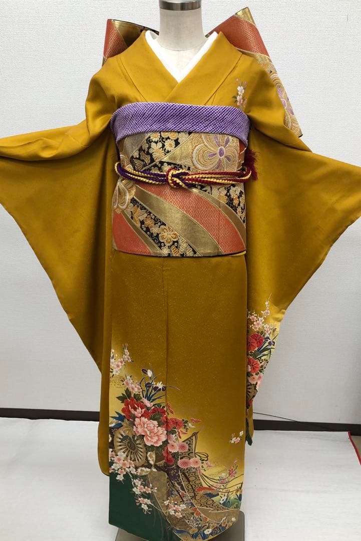 着物のみ　大人可愛い♡ 振袖　落ち着きのある可憐な振袖　成人式　着物 レディース