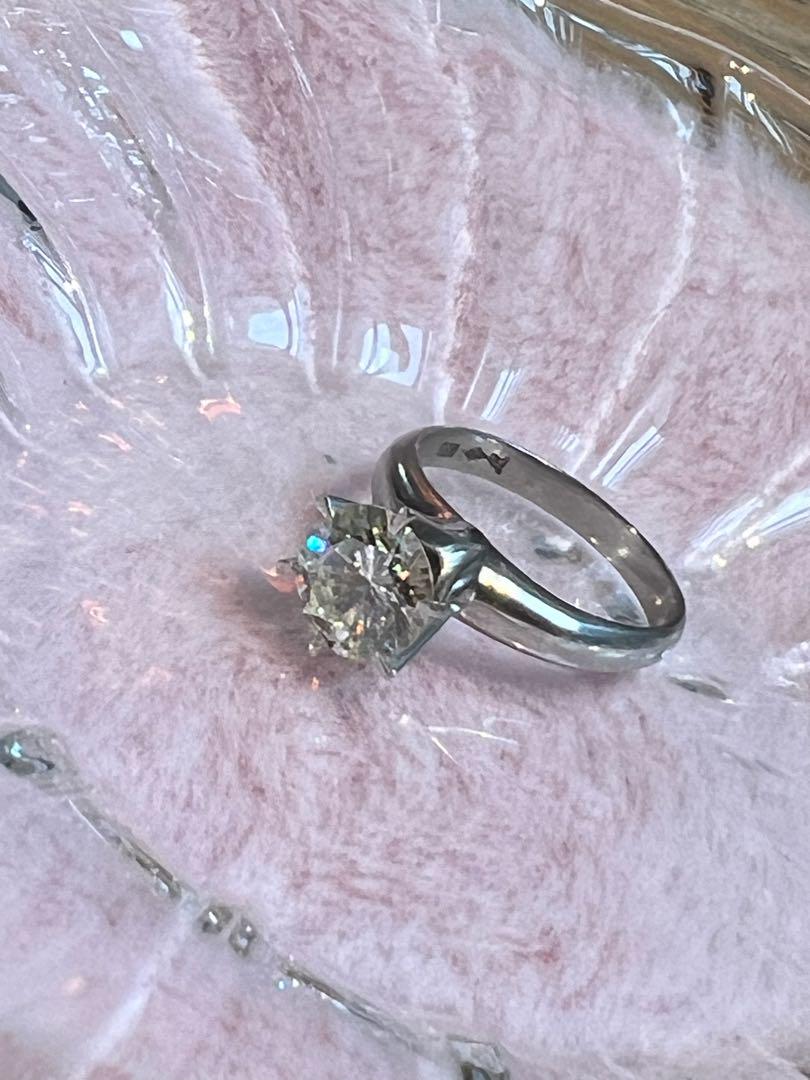 【週末お値下げ】高クオリティ✨PT 850 大粒天然ダイヤリング⭐︎1.86ct