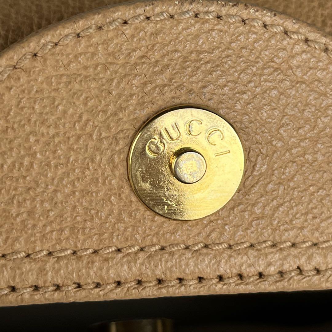 極美品　希少色GUCCI グッチ ダイアナ　バンブー ハンドバッグ　ベージュ 極美品】希少色GUCCI グッチ ダイアナ バンブー ハンドバッグ