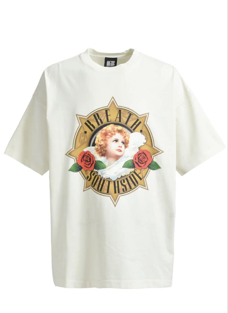 BREATH Tシャツ Mサイズ クリーム色 BADHOP