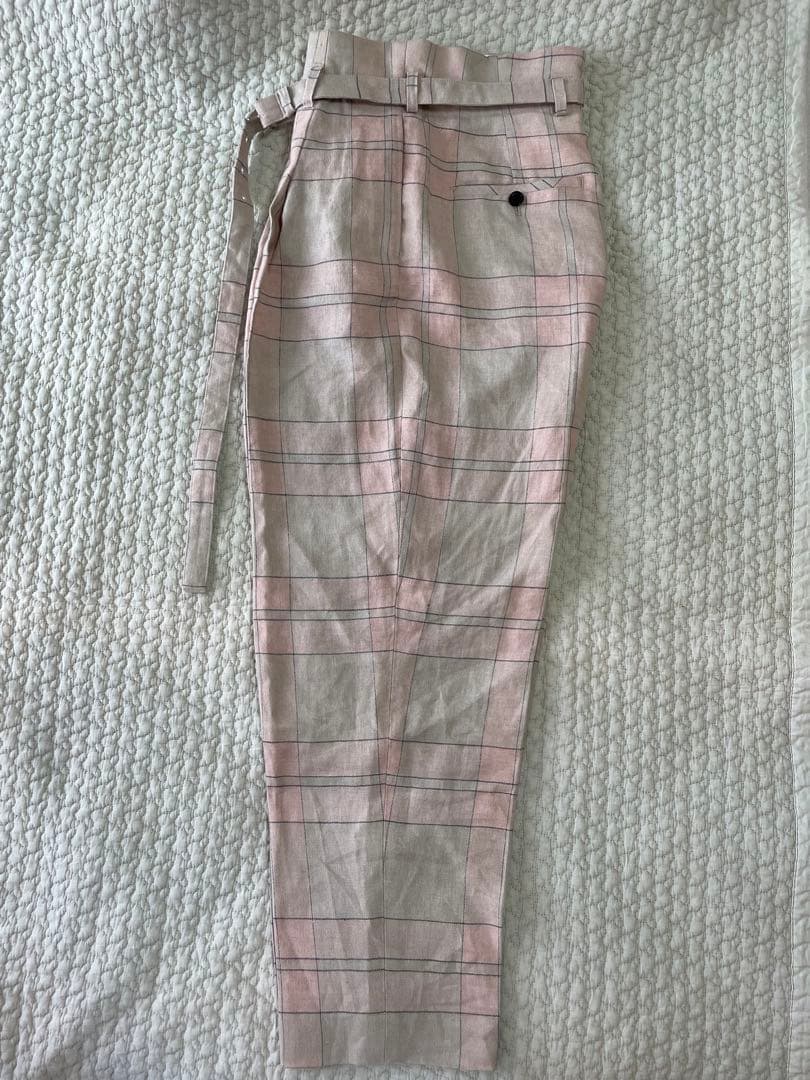 【美品】near nippon ニアーニッポン リネンパンツ チェック 【美品】near nippon ニアーニッポン リネンパンツ チェック