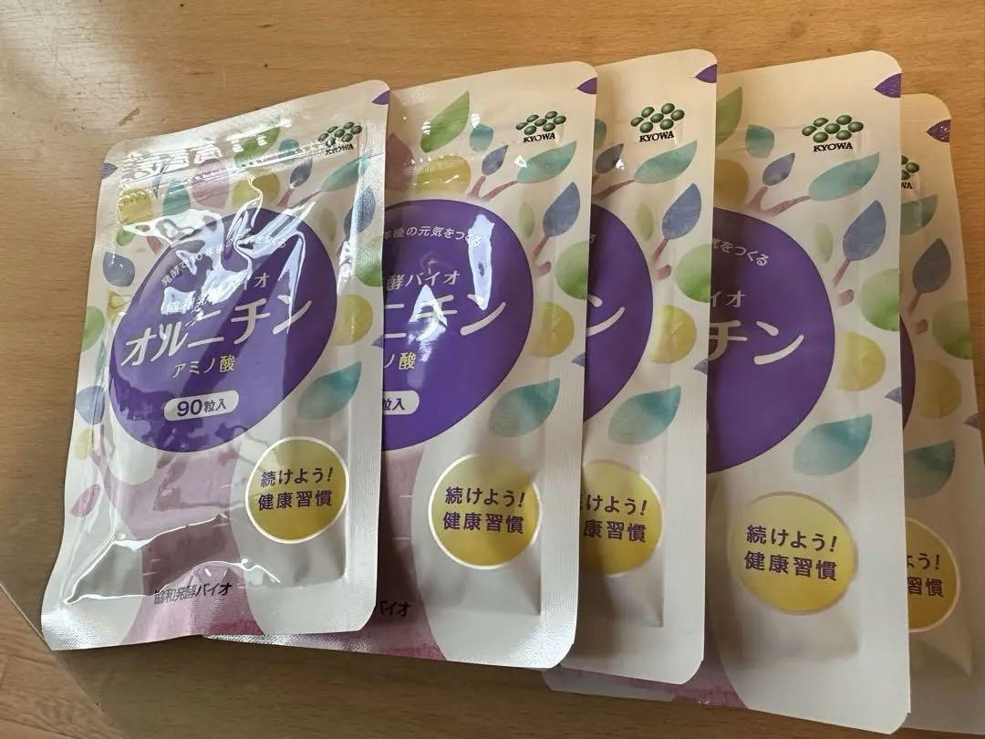 協和発酵バイオ　オルチニン　アミノ酸　サプリメント 90粒５袋