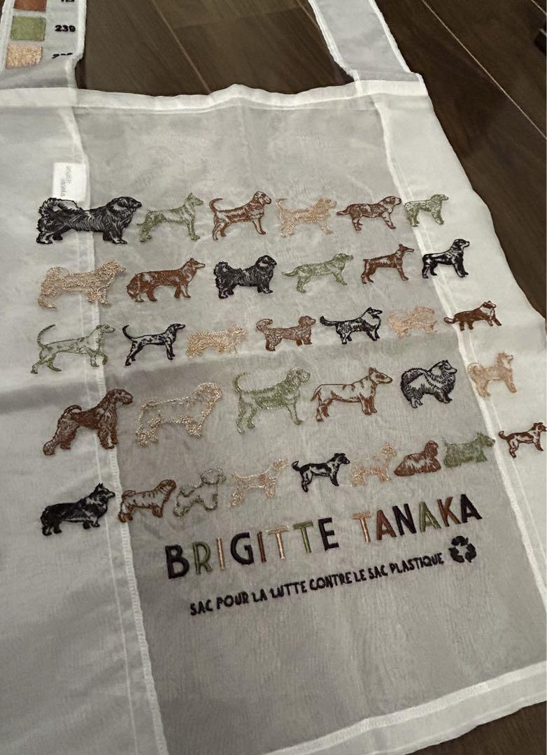 【高価値】 日本未発売 brigitte tanaka ブリジット タナカ 犬 バッグ 刺繍 エコバッグ・サブバッグ