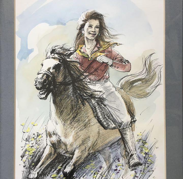 注目の福袋をピックアップ! 額装 馬に乗る女性 汪天介 絵画/タペストリ 注目の福袋をピックアップ! 額装 馬に乗る女性 汪天介 絵画/タペストリ