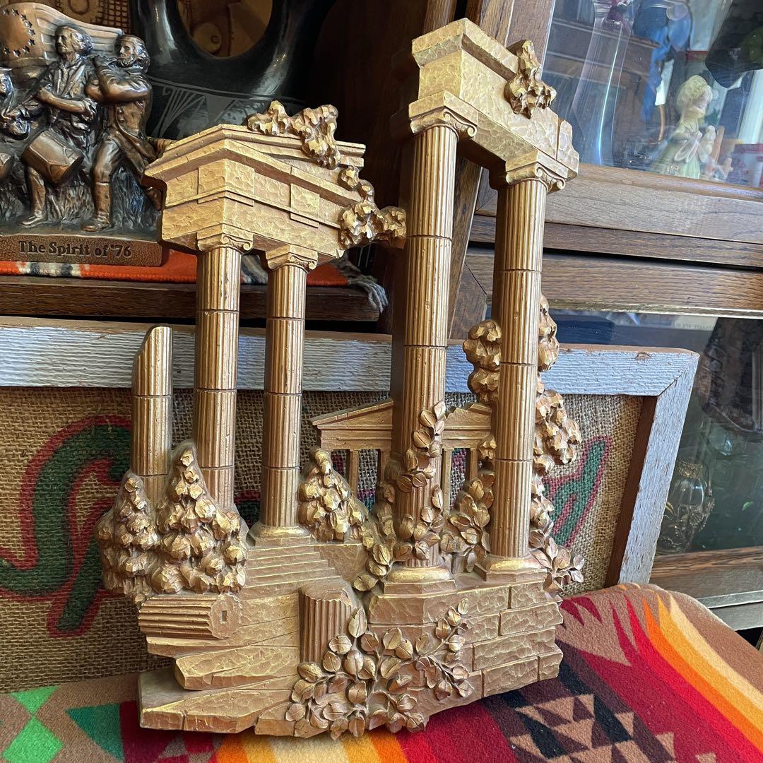 希少品！70s〜アメリカアンティーク　古代ギリシャ宮殿の壁掛けUSAヴィンテージ