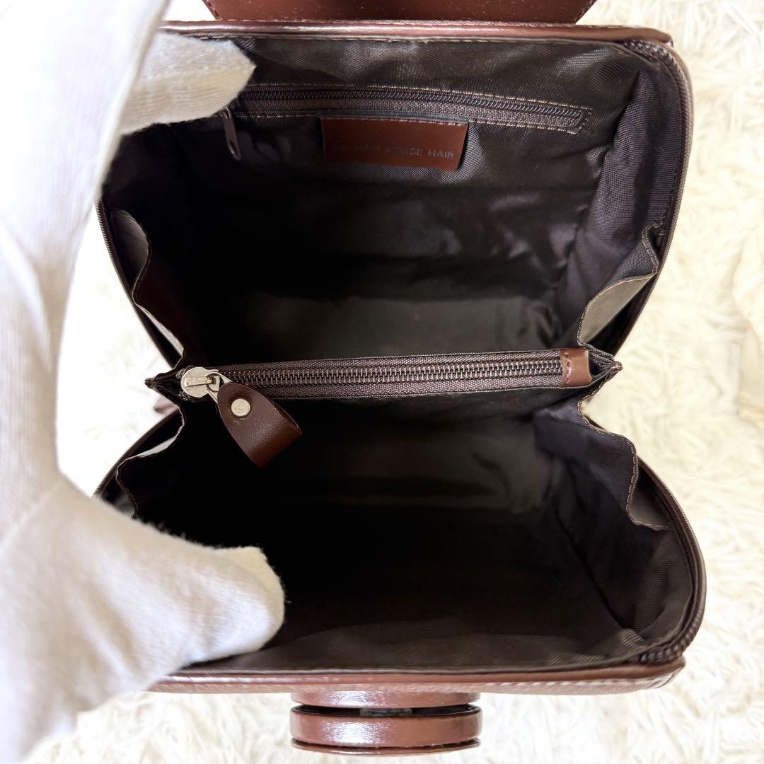 【GENUINE HORSE HAIR】レザー ターンロック ミニマル リュック GENUINE HORSE HAIR】レザー ターンロック ミニマル リュック