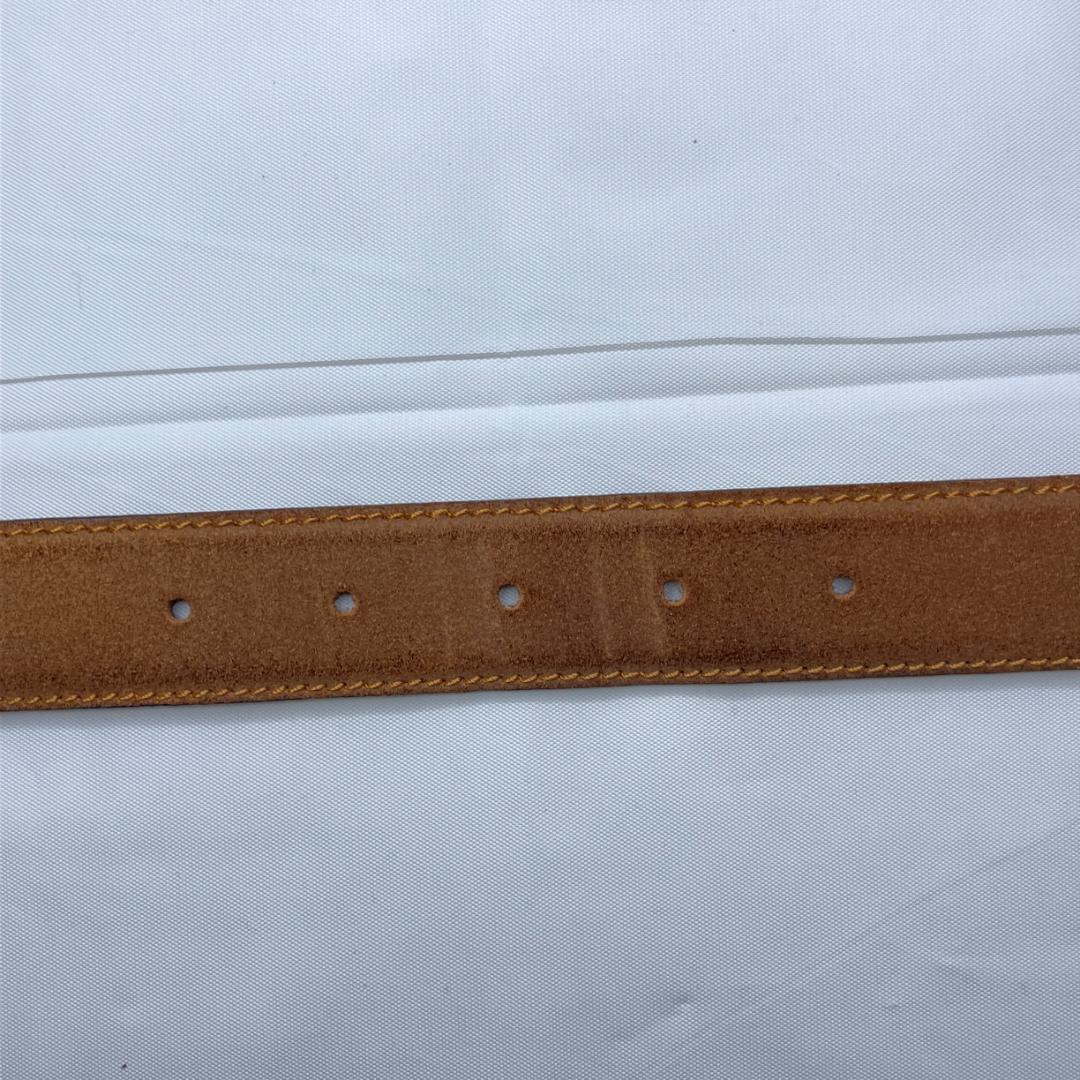 EMPORIO ARMANI ブラウン レザーベルト 80/32