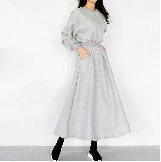 トワンピース 春夏新作 春服 春物 長袖 Aライン ミモレ丈 Ui メルカリ