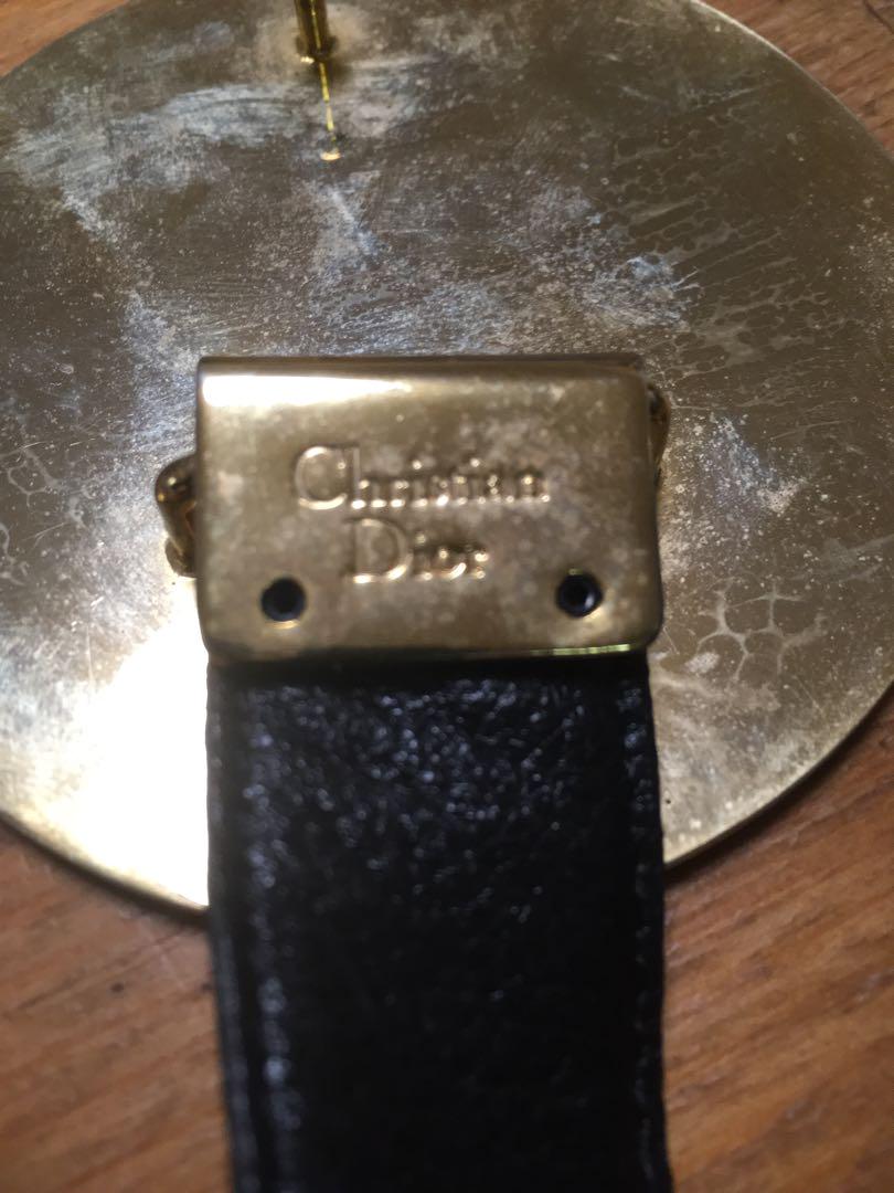 Christian Dior 黒 レザー ベルト